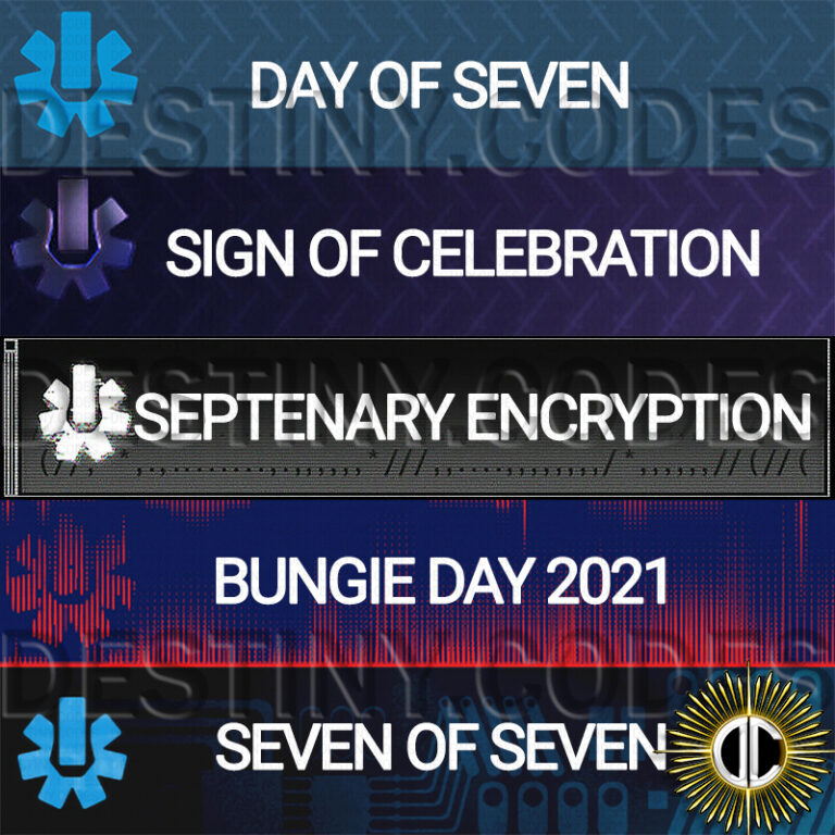 BUNGIE DAY PACK EMBLEM CODE DESTINY.CODES by FOCUSEDLIGHT