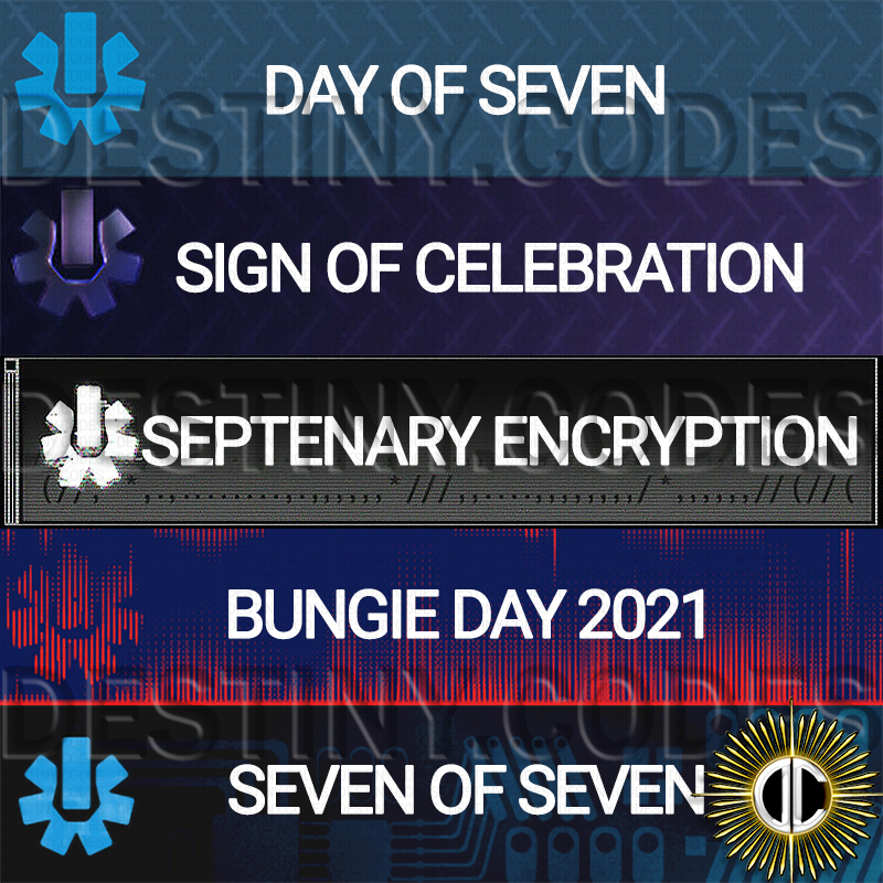 BUNGIE DAY PACK EMBLEM CODE DESTINY.CODES by FOCUSEDLIGHT